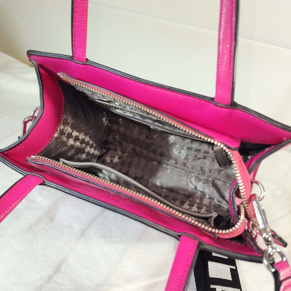 Karl Lagerfeld Paris Maybelle Choupette Satchel Fuchsia Crossbody  Bag NWOT+ Dus - Picture 4 of 10